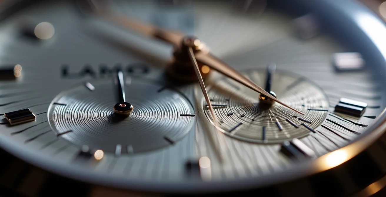 Comparaison macro de deux cadrans de montres montrant les différentes mentions Swiss Made et Swiss Movement