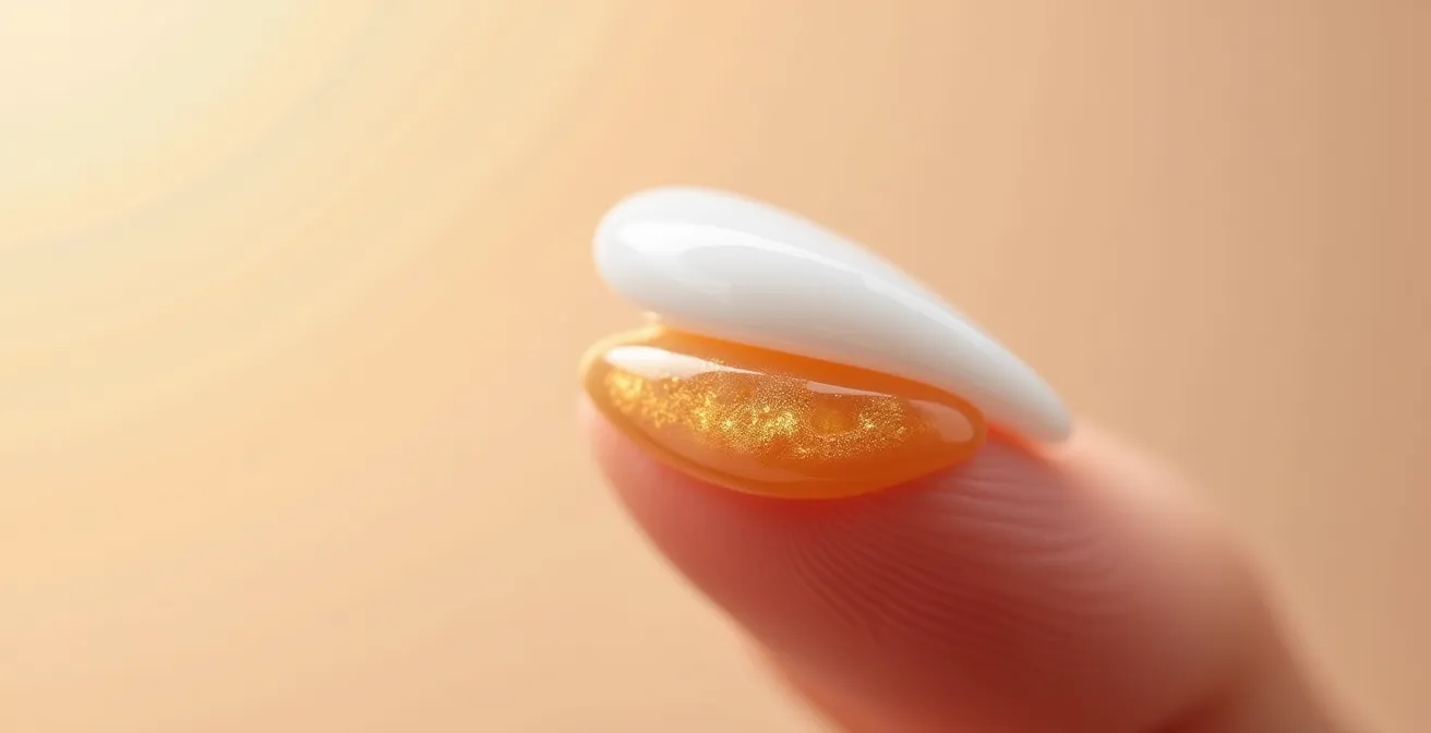 Application de crème en couches pour la méthode sandwich avec le rétinol